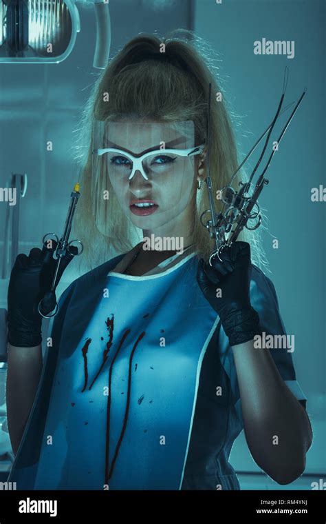 Freaky Woman Doctor Stock Photo Alamy