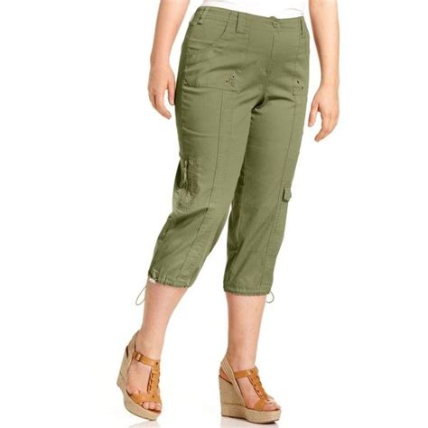 Style And Co Plus Size Cargo Capri Pants 30 Liked On Polyvore