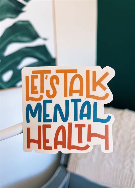 Lets Talk Mental Health Vinyl Sticker Hydroflask Laptop Etsy