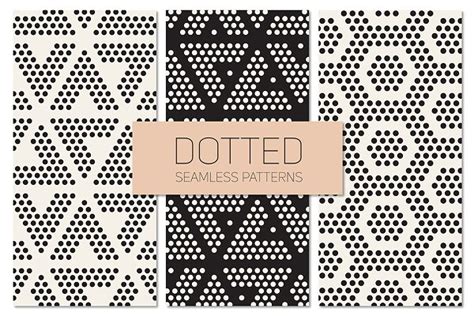 Dotted Seamless Patterns Set 8 Pre Designed Photoshop Graphics