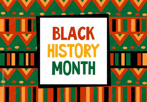 black history month celebration vector banner art with ethnic african patterns african