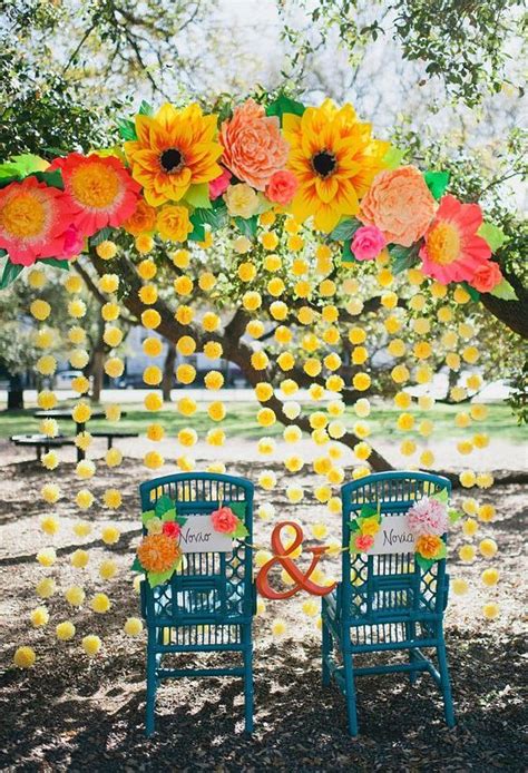 55 Colorful Festive Fiesta Mexican Wedding Ideas Hmp Paper Flowers Wedding Mexican Paper