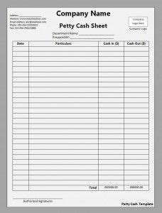 9 Petty Cash Templates Word Excel PDF Templates Business Budget