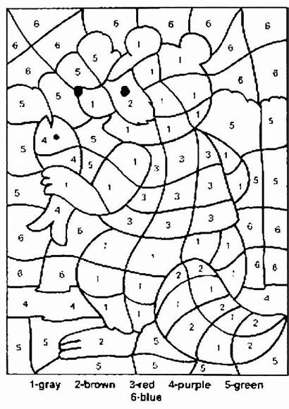 Coloring Numbers Mystery Number Pages Colouring Printable