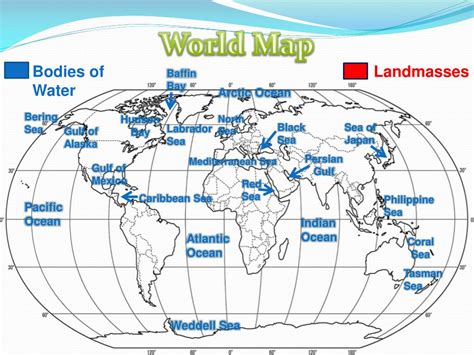 Water Bodies In World Map World Map