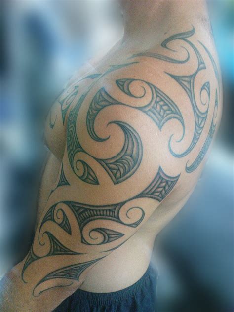Maori Polynesian Tattoo Maori Shoulder Half Sleeve Tattoo