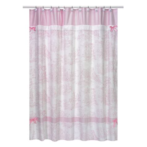 Toile Shower Curtain Pink Sweet Jojo Shabby Chic Bathroom Pink Bedroom Decor Stylish Curtains