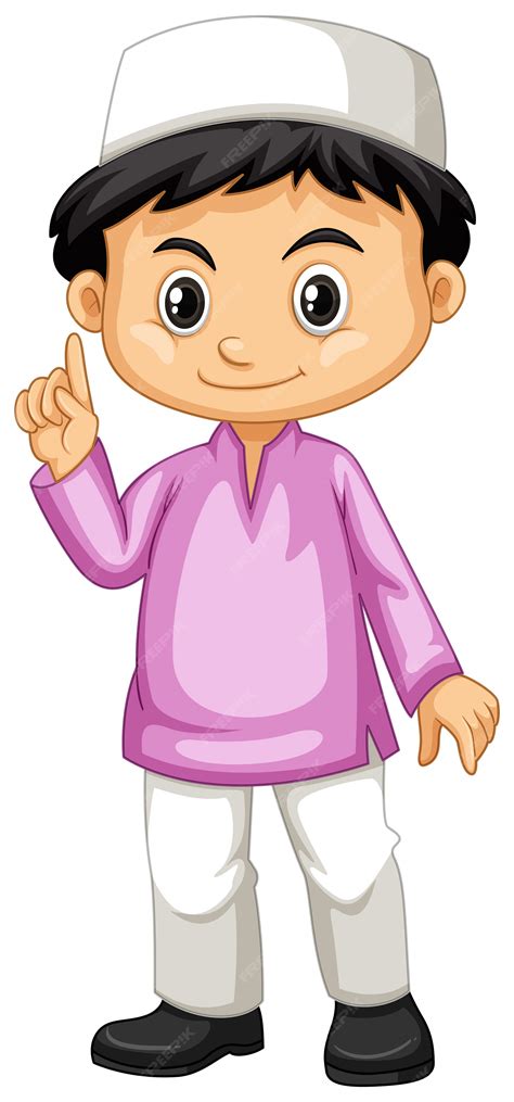 Premium Vector Indonesian Boy In Pink Shirt