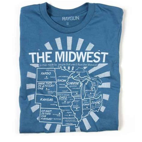 Raygun Llc Midwest Map Metal T Shirts Map Shirts Midwest