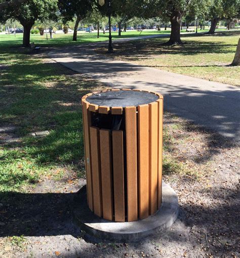 Waste Receptacles Outdoor Site Amenities At American Recycled Plastic