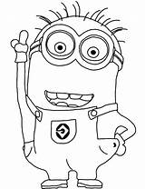 Minion Coloring Pages Kevin Minions Getcolorings Print Printable Despicable Color sketch template