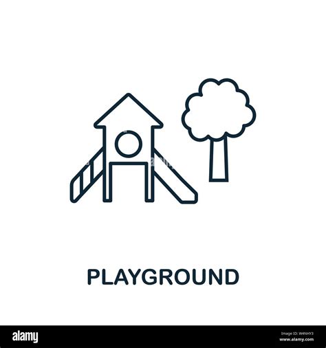 Playground Outline Icon Thin Style Design From City Elements Icons