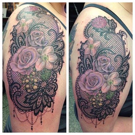 27 Best Rose Lace Tattoos Images On Pinterest Lace Tattoo Tattoo Ideas And Feminine Tattoos