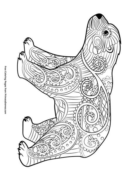 Realistic polar bear coloring pages. Pin on Winter