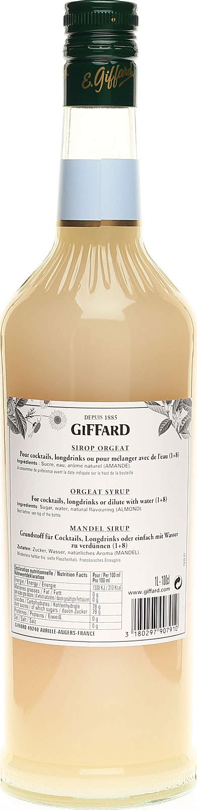 Giffard Orgeat Mandel Sirup Liter Sirup Aus Frankr