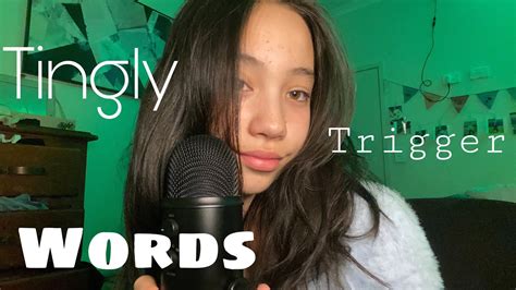 Asmr Trigger Words Tingly Youtube