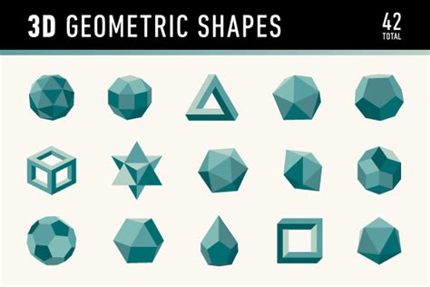 3d Geometric Shapes Custom Designed Graphics Creative Market