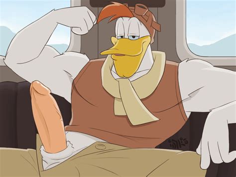 Rule 34 Anthro Avian Balls Bird Clothing Disney Duck Erection Flexing