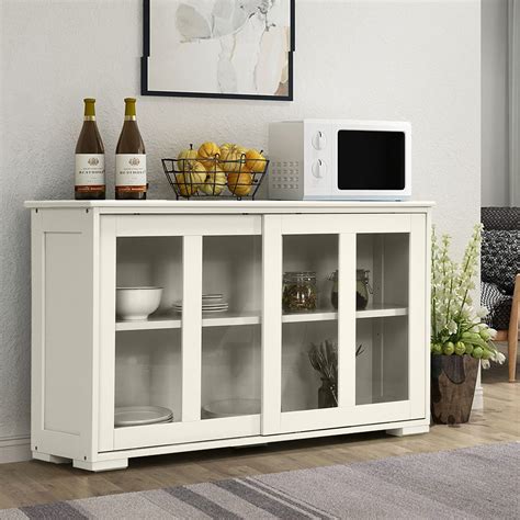 Buy Costway Wooden Storage Cabinet Buffet Sideboard Server Table With