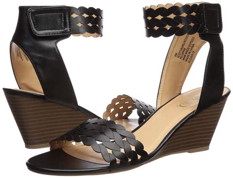 XOXO Women S Scottsburg Wedge Sandal Black Size EBay