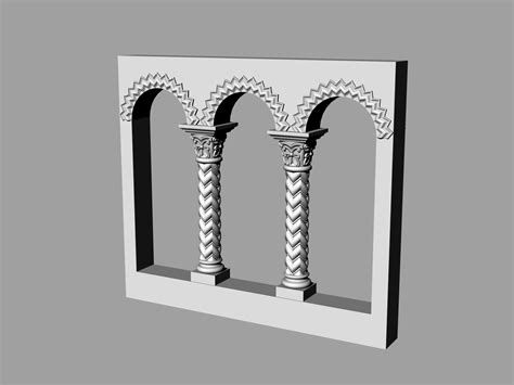 3d Model Ancient Columns And Arches Cgtrader