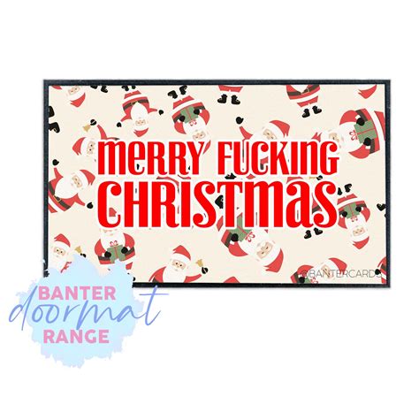 merry fucking christmas doormat funny doormat