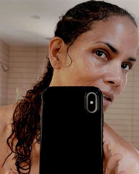 Halle Berry 53 Strips Completely Nude In Steamy Shower Snap For Ageless Display Daily Star