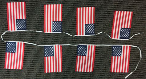 8x12 Inch American Pennant Flag Banner String 13 Feet Long United