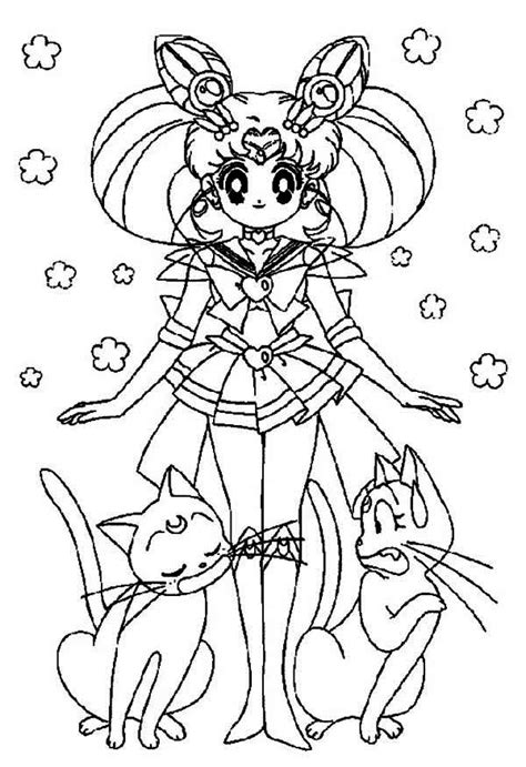 Sailor Moon And Luna Coloring Page Color Luna