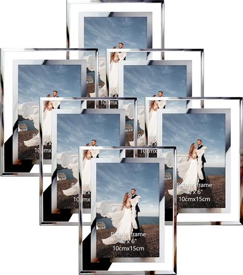 4x6 Picture Frames Mirrored Glass Photo Frame 4 By 6 For Tabletop