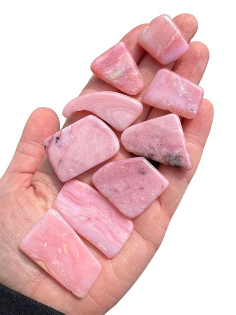 Pink Opal Stone Slice 075 2 Peruvian Opal Crystal Slice Pink Opal