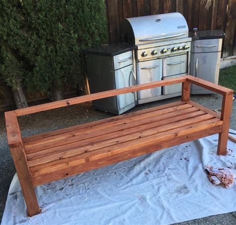 Ana White Redwood 2x4 Outdoor Sofa Diy Projects