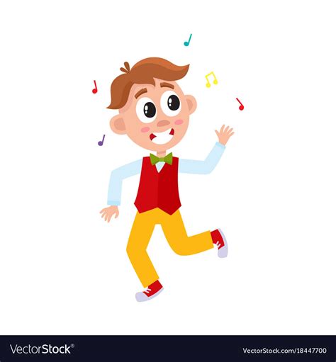 Cute Kid Boy Cartoon Character Royalty Free Vector Image D5e