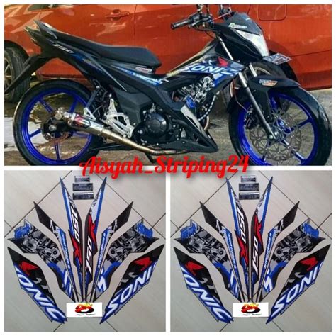 Jual Stiker Sticker Striping Lis Les Polet Body Motor Honda Sonic R Se