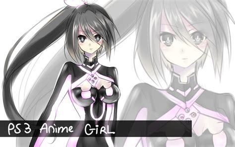 Sketch Of A Ps3 Anime Girl By Aoiken On Deviantart