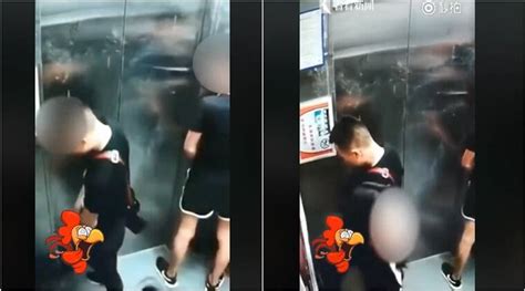 video two men pee inside an elevator woman tries to block the camera the indian express