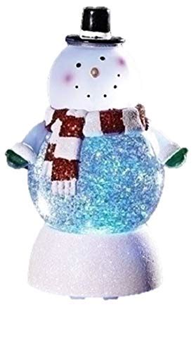 Snowman Swirl Dome Snowglobe With Color Changing Led Light Trutnni