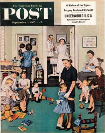 Saturday Epvening Post 1955 09 3 Ilustraciones Vintage