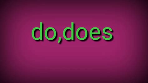 How To Use Do Does In Englishdo Does Sentence In Englishexamples Of