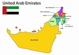 United Arab Emirates Map of Regions and Provinces - OrangeSmile.com
