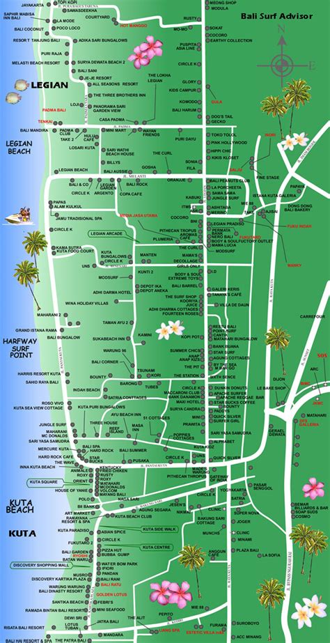 Check out the main monuments, museums, squares, churches and attractions in our map of bali. Kuta Map - Detail Maps Bali Indonesia