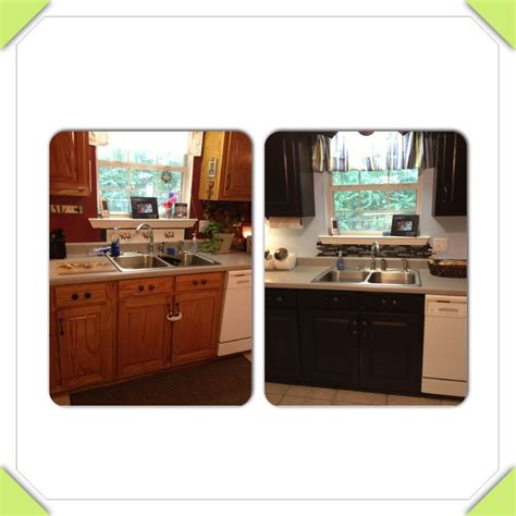 Before And After Pics Of Kitchen Cabinet Redo Redo Kitchen Cabinets