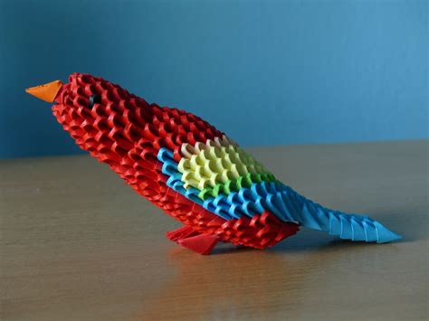 3d Origami Parrot