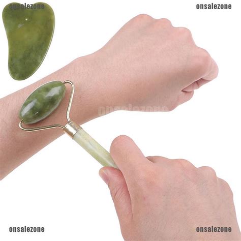 adore natural guasha facial jade roller face thin body gua sha board massager tool set craving