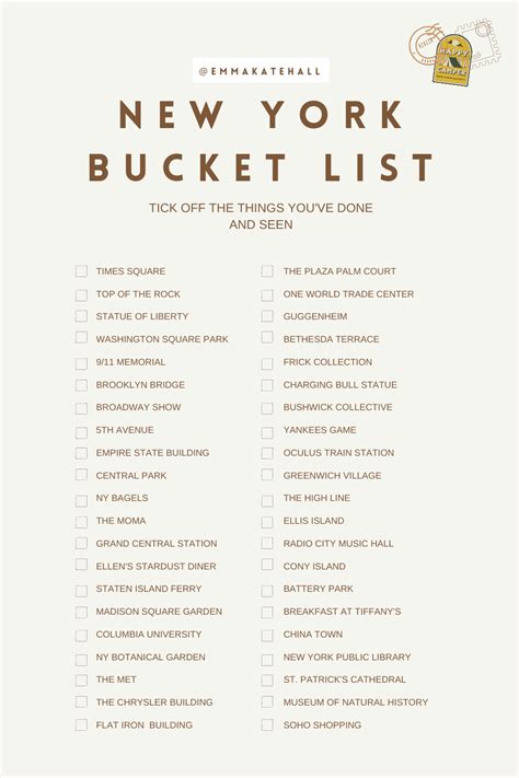 New York City Bucket List The Ultimate Guide To New York Emma Kate