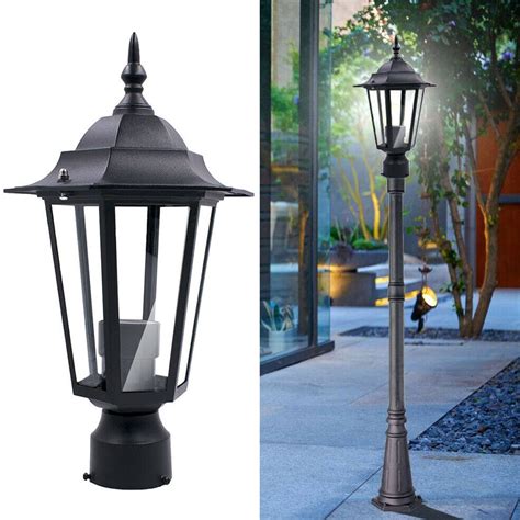 1pc E27 Outdoor Column Light Courtyard Path Hexagon High Pole Street