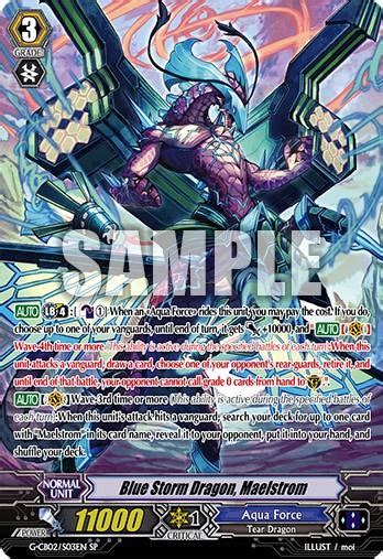 Cardfight Vanguard News Blue Storm Dragon Maelstrom Decklist Aqua Force