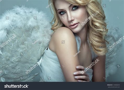 Beautiful Blonde Angel Stock Photo 125983649 Shutterstock