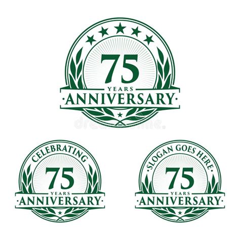 75 Years Anniversary Design Template Anniversary Vector And