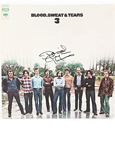 Lot David Clayton Thomas Autographed Blood Sweat Tears 3 Album